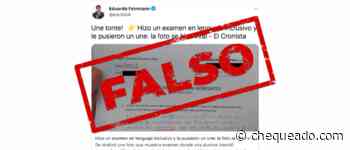 Es falso el examen del Colegio Nacional de Buenos Aires completado con lenguaje inclusivo y aplazado con un “une” - Chequeado