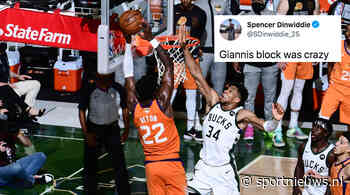 🎥 | NBA-wereldje gaat door het lint na deze zieke block van Giannis Antetokounmpo - Sportnieuws.nl