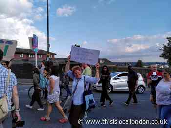 Protest against poor housing conditions in Croydon