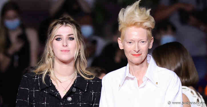 Tilda Swinton & Daughter Honor Hold Hands at 'Les Olympiades' Premiere at Cannes 2021