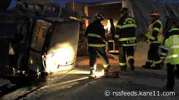 Ramp from Highway 169 to I-494 back open after semi flips in Bloomington