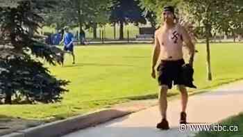 Man with swastika on chest charged after 2 separate antisemitic incidents in Toronto