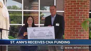 St. Ann's Community receives $100K boost toward nurse staffing, training