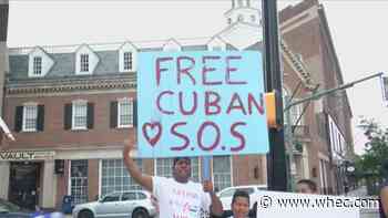 Rochester's Cuban-American community rallies in support of families in Cuba