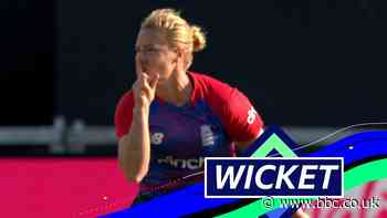 England v India: Katherine Brunt bowls Shafali Verma for a duck in first over