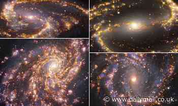 Astronomers capture stunning images of nearby galaxies looking like cosmic fireworks