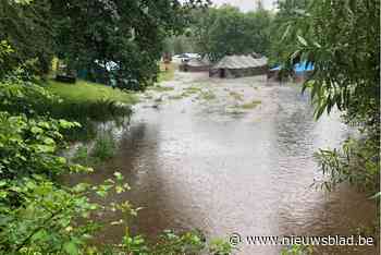 Na amper een nacht moet Chiro Tijl bivak alweer opbreken omdat water kniehoog in tenten staat - Het Nieuwsblad