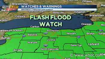 Yellow Alert Saturday for locally heavy rain