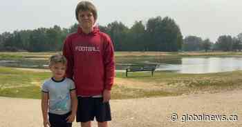 Alberta mom expresses gratitude after 11-year-old rescues her 5-year-old from pond: ‘He’s my angel’