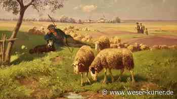 Bild des Monats in der Kunstschau Lilienthal: Schäfer mit seiner Herde - WESER-KURIER - WESER-KURIER