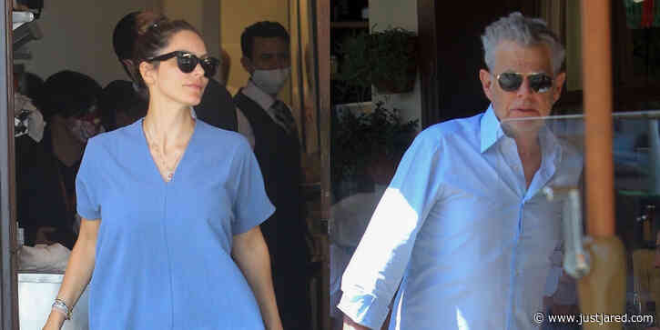 Katharine McPhee & David Foster Run Into Mohamed Hadid at Lunch in L.A.