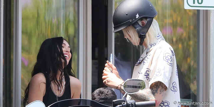 Megan Fox Flirts With Machine Gun Kelly Before A Motorcycle Ride in LA