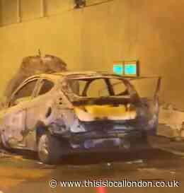 Video shows aftermath of car fire in tunnel near Enfield