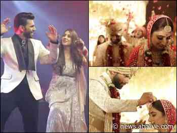 Unseen Videos: Newly Married Rahul Vaidya & Disha Parmar Groove On Bruno Mars' 'Uptown Funk' At Wedding Reception - ABP Live