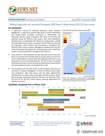 Madagascar Food Security Outlook, June 2021 to January 2022 - Madagascar - ReliefWeb