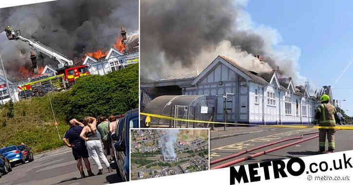 Major disruption as train station catches fire on hottest day of year