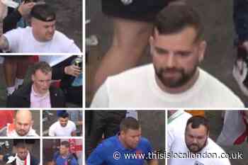 10 men wanted over violence at Euro 2020 final at Wembley