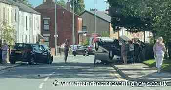 Man taken to hospital after crash involving two cars in Bolton - Manchester Evening News