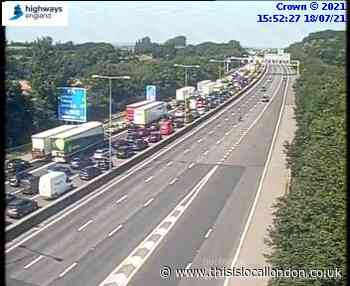 M25 closed both ways near Dartford crossing after crash