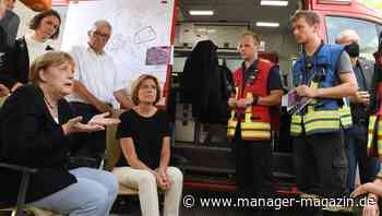 Bundeskanzlerin Merkel im Krisengebiet: "Surreale, gespenstische Situation"