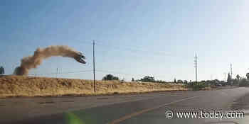 Wild video shows car catapult into the air, barely missing power lines