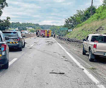 3 people flown by medical helicopter following crash along I-70 in Rostraver - TribLIVE
