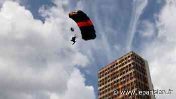VIDÉO. Tristan, parachutiste urbain : à la Courneuve, il saute depuis une tour de 80 m - Le Parisien