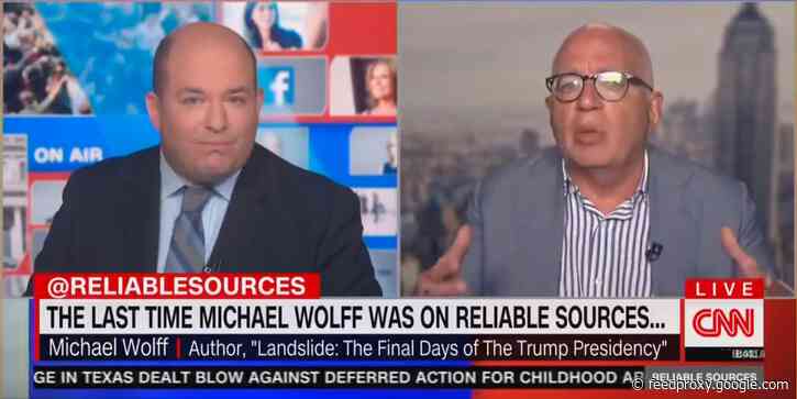 Michael Wolff attacked CNN's Brian Stelter on the air, calling him 'full of sanctimony'