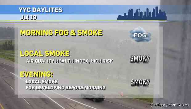 Smoke impacting air quality, visibility and temperatures in southern Alberta