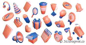 Khagwal 3D Illustration Library - Free 3D illustration library for web & mobile app designers