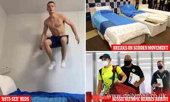 As Australia's Olympic heroes arrive in Tokyo, fans go into meltdown over bizarre 'anti-sex' beds