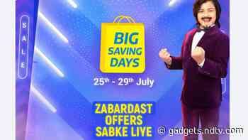 Flipkart Big Saving Days Sale to Start on July 25 With Impressive Deals on Smartphones, TVs, Home Appliances