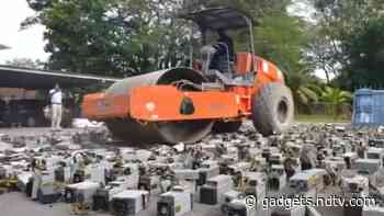 Watch: Malaysian Police Destroy Bitcoin Mining Rigs Worth Crores Using Steamroller
