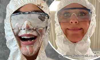 Katy Perry gets covered in whipped cream during epic food fight after testing out candy creations - Daily Mail