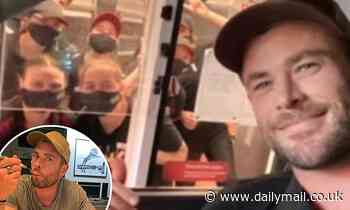 Fast food run! Chris Hemsworth surprises fans with a drive-through visit at KFC - Daily Mail