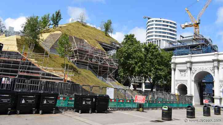 MVRDV's artificial hill rises at Marble Arch in London