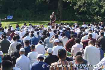 Video: Hundreds turn out for Eid prayers in Blackburn park
