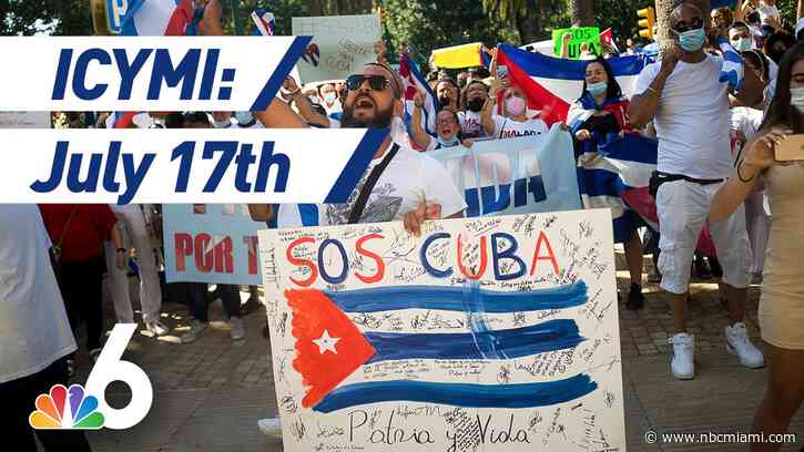 ICYMI: Celebrities React to Cuba Protests, Interactive Shows What Happened Before Surfside Condo Collapse