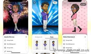 Snapchat launches 3D Bitmoji with 1,200 combinations available