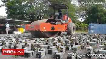 Bitcoin mining machines steamrolled by Malaysia police