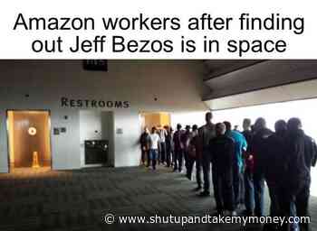 Amazon Workers After Finding Out Jeff Bezos Is In Space – Meme