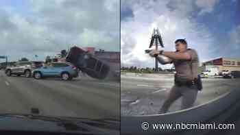 New FHP Dashcam Shows Wild Chase and Rollover Crash on I-95 in Broward