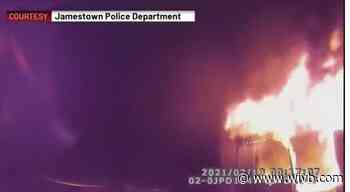 BodyCam Video: Jamestown police officer helps save kids and family from burning home