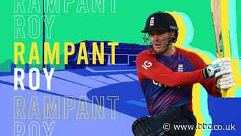 England v Pakistan T20: 'He's on fire!' - watch the best shots as Jason Roy hits 64