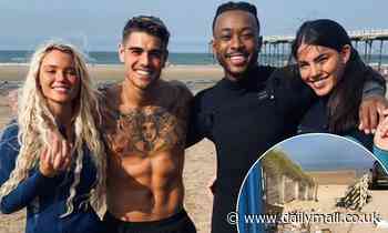 Lucie Donlan and Luke Mabbott join Rebecca Gormley and Biggs Chris at Yorkshire's Saltburn beach - Daily Mail