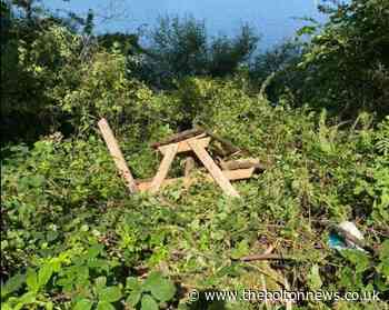 Bolton park cafe’s benches are destroyed in rampage