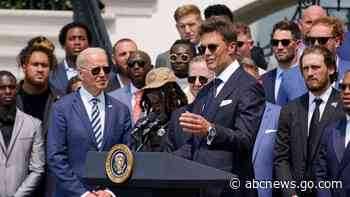 Biden, Brady trade zingers at White House event for Super Bowl champs