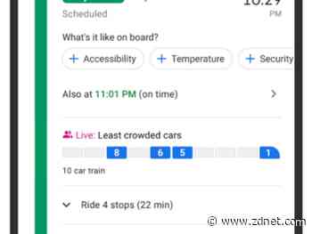 Back to the office? Google Maps now tells you how packed your train will be