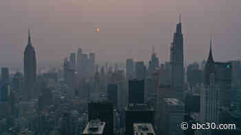Massive western wildfires cloud NYC, East Coast in haze