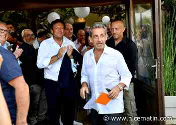 Nicolas Sarkozy en visite pour l'inauguration d'un nouveau restaurant dans le Var